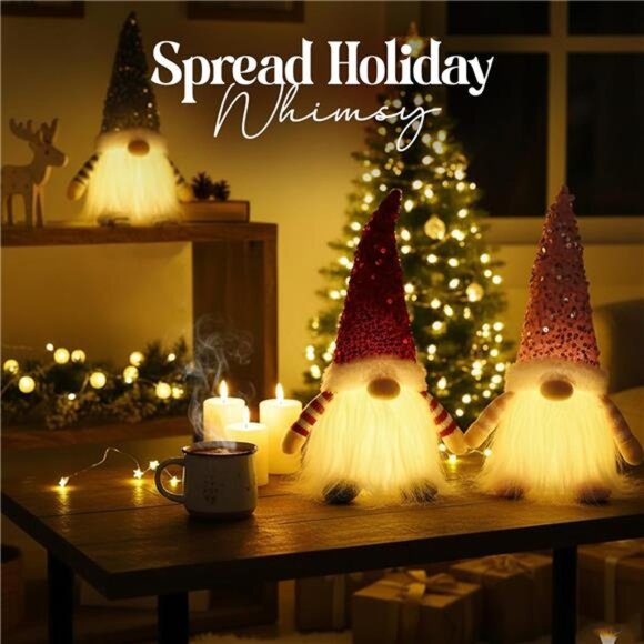 2PCS Christmas Gnomes Decorations and Christmas Decorations Indoor Lighted - - Picture 5 of 7